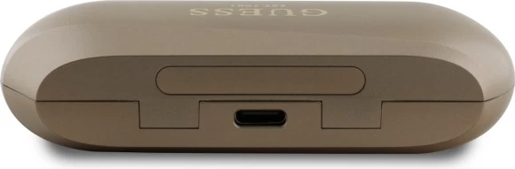 Kufje Bluetooth TWS Guess Elongated Metallic Printed Logo me docking station, Gold