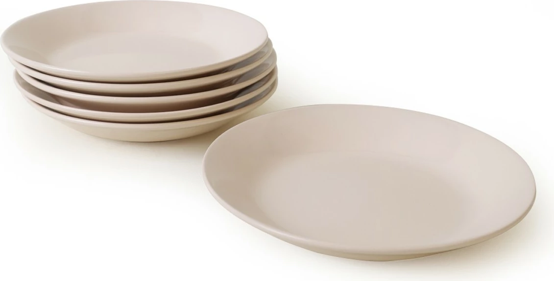 Set pjatash (6 copë), Hermia Concept, krem, X00017610