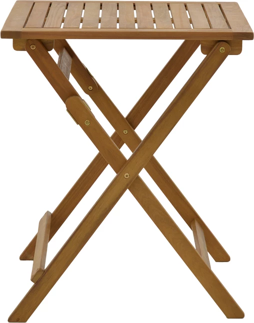 Tavolinë me karrige Bistrual-Perdu set prej 3 copash, dru akacie, 60x60x72cm