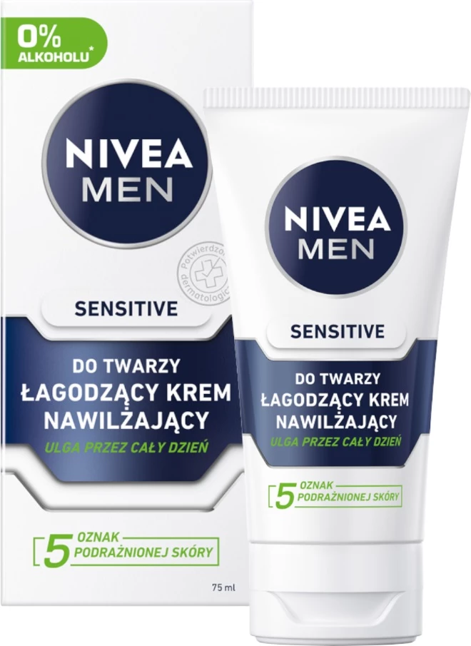 Krem fytyre hidratues për meshkuj Nivea Men Sensitive Soothing, 75ml