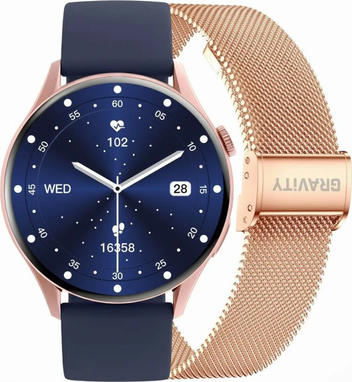 Smartwatch Gravity GT11-6, rrip rozë gold + byzylyk