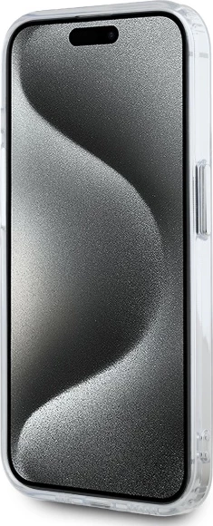 Mbështjellës Karl Lagerfeld IML Metal Karl&Choupette Head MagSafe për iPhone 15 Pro Max, Bardhë