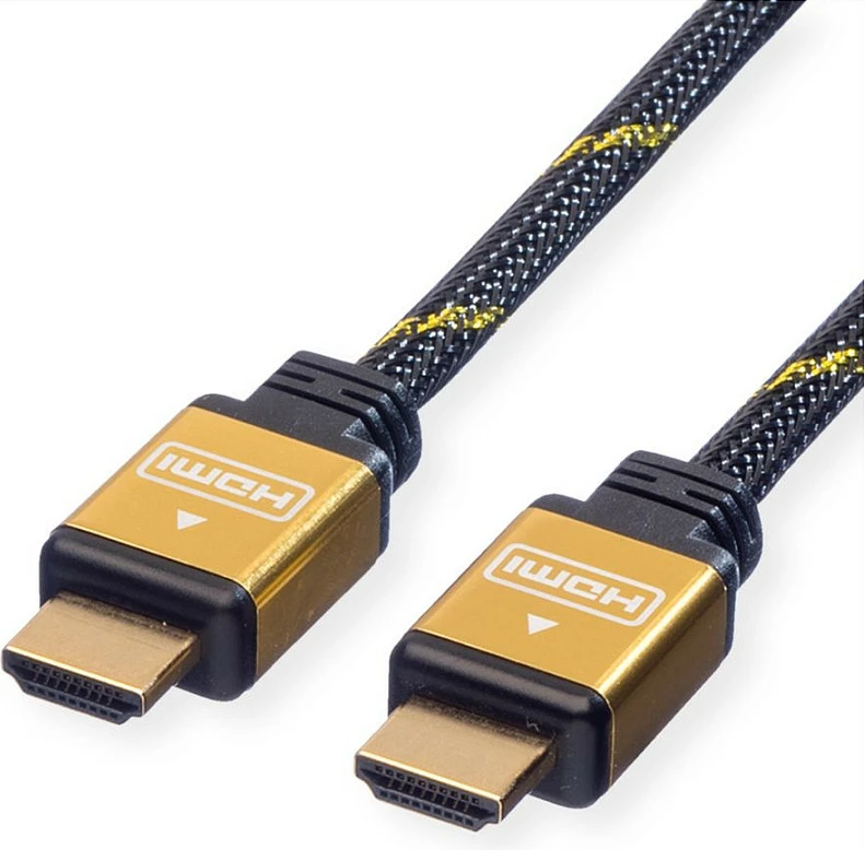 Kabllo HDMI ROLINE GOLD High Speed + Ethernet, 1 m, e zezë/ari