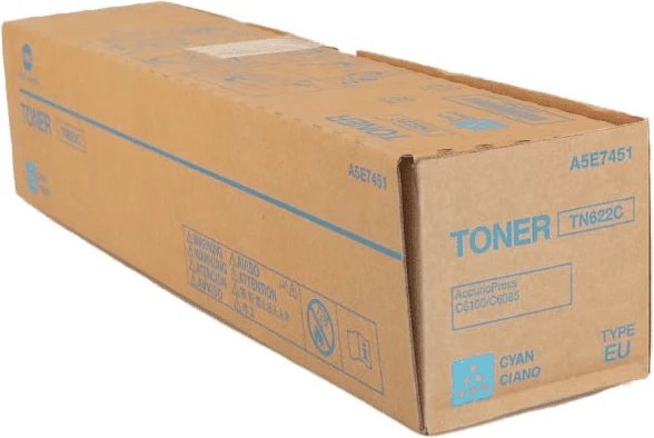 Toner, Konica Minolta, TN622C A5E7451, rendiment 95,000 faqe, cyan