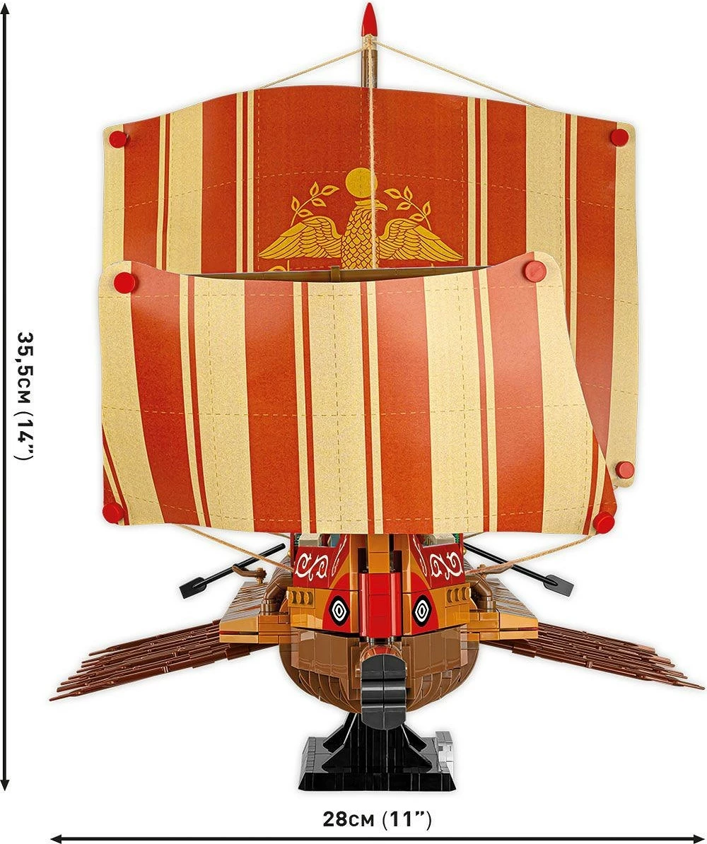 Set blloqe Cobi Klocki Imperium Romanum Warship, 1810 blloqe, me 3 figurina