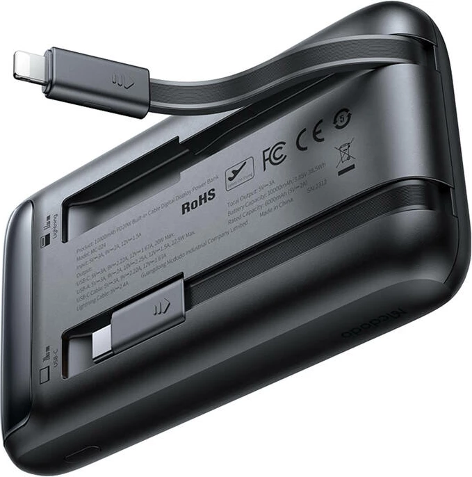 Powerbank Mcdodo MC-0241, 10000mAh, 22.5W, e zezë