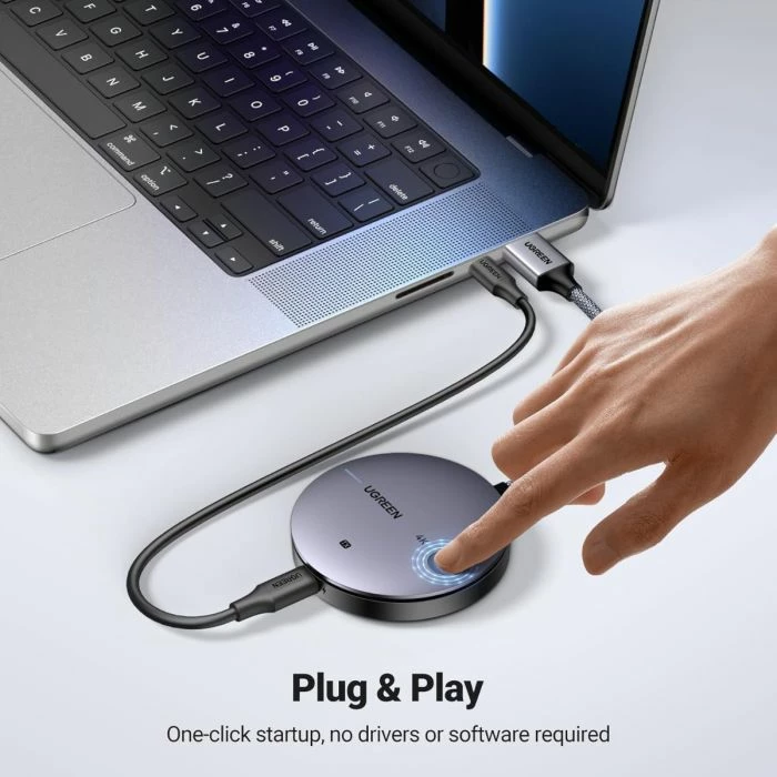 Adapter HDMI wireless UGREEN 90909A 4K 30Hz 2.4G/5G, set transmitter + receiver, gri