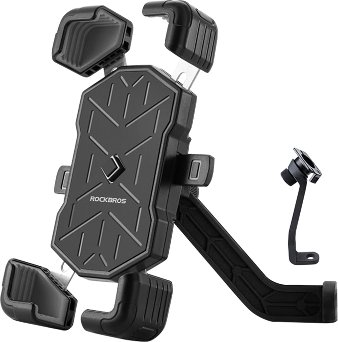 Mbajtës telefoni Rockbros HW-117 për biçikletë/motoçikletë, zi-gri
