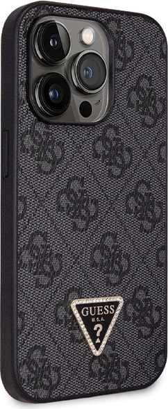 Mbështjellës Guess GUHCP14LP4TDSCPK për iPhone 14 Pro, Crossbody 4G Metal Logo, i zi me rrip