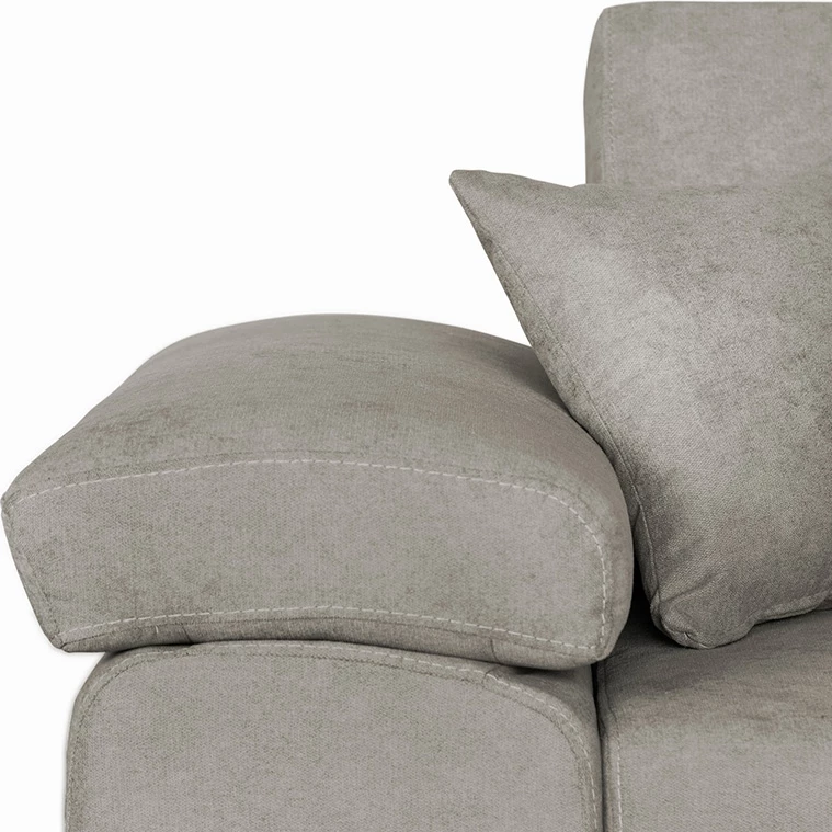 Divan qoshe me shtrat, i kthyeshëm, ngjyrë bezhë-kafe, Comy, 286x160x75-90cm