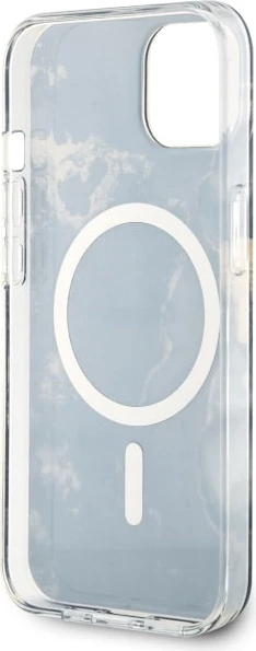 Mbështjellës Guess Golden Marble për iPhone 14 Plus 6.7", MagSafe, zi