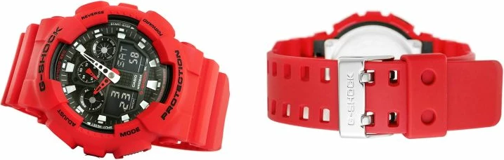 Orë dore për meshkuj Casio G-Shock, e kuqe