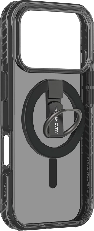 Mbështjellës AmazingThing Titan Pro Grip Ring Set për iPhone 17 Pro Max, MagSafe, i zi
