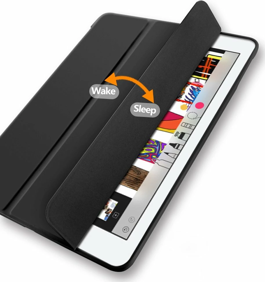 Mbështjellës flip eStuff ES682085-BULK për iPad 9.7" (2017/2018), me mbajtëse Pencil, i zi, bulk