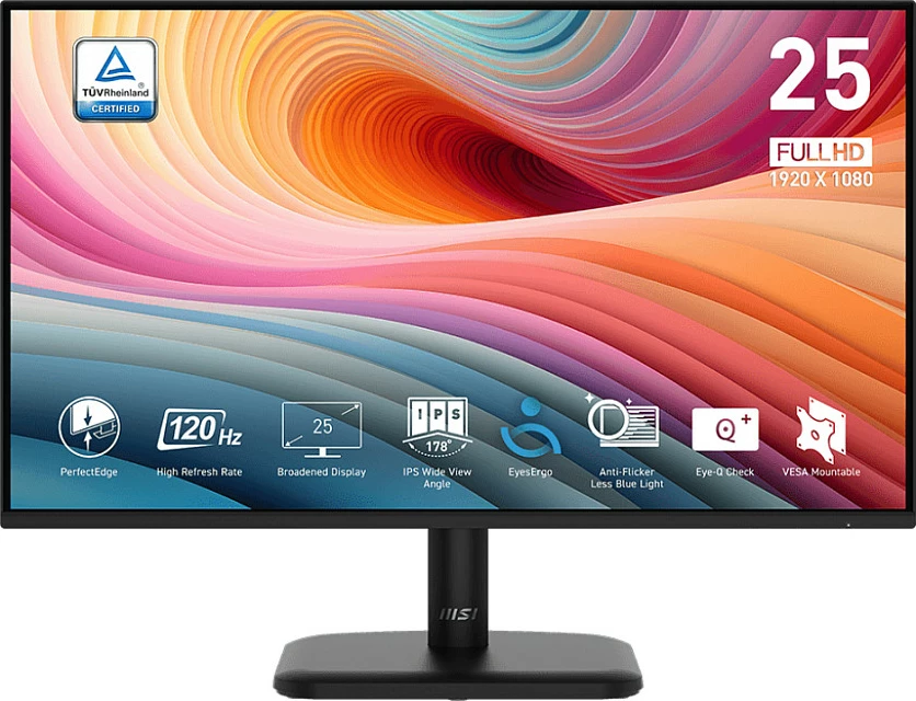 Monitor MSI PRO MP251LDE E2, 24.5", Full HD, IPS, 120Hz, 1ms, HDMI/VGA, VESA