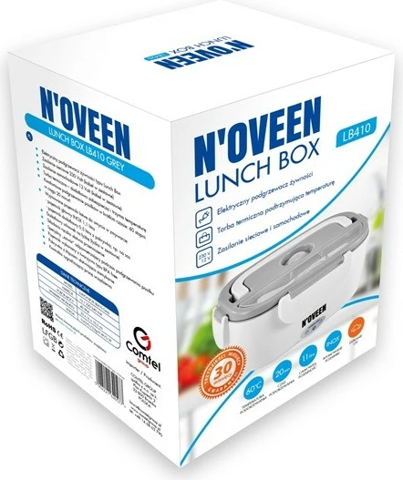 Lunch box me ngrohje NOVEEN LB410 1.6L 230V/12V, gri, set me çantë termike + lugë + kabllo