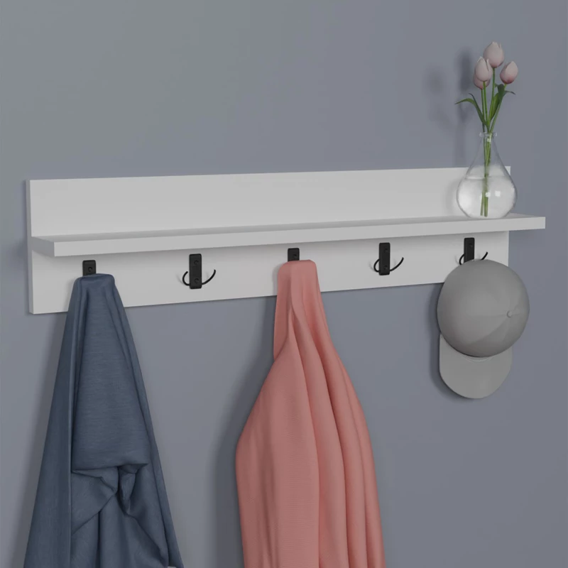 Raft muri Esform, melaminë e bardhë, 80x11x18cm