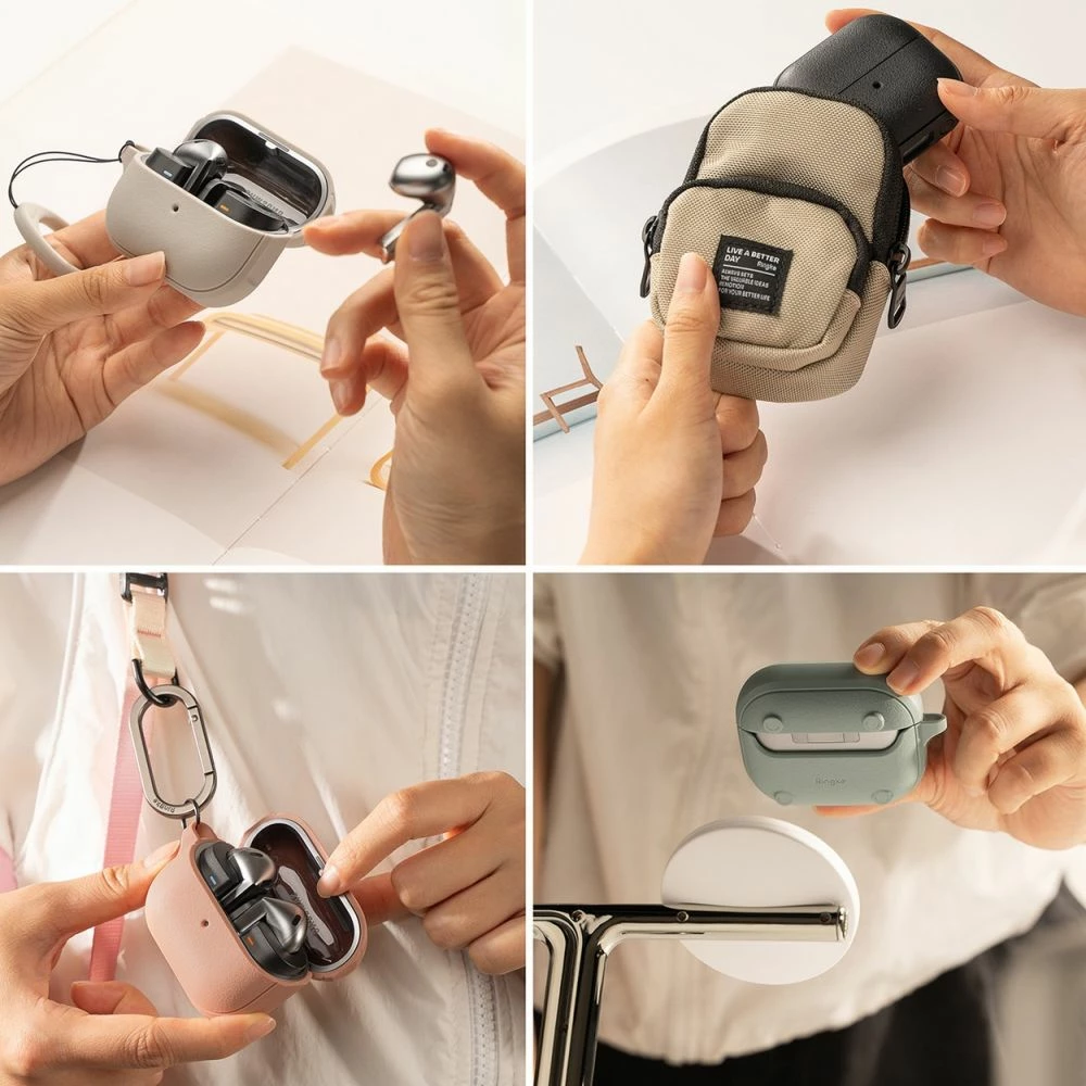 Mbështjellës Ringke Onyx MagSafe për Samsung Galaxy Buds 3 / 3 Pro, Gri