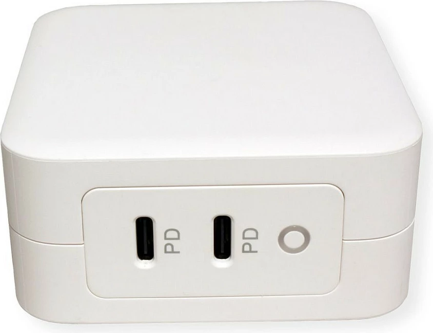 Karikues ROLINE USB-C GaN 100W, 2x USB-C PD, prizë Euro, i bardhë