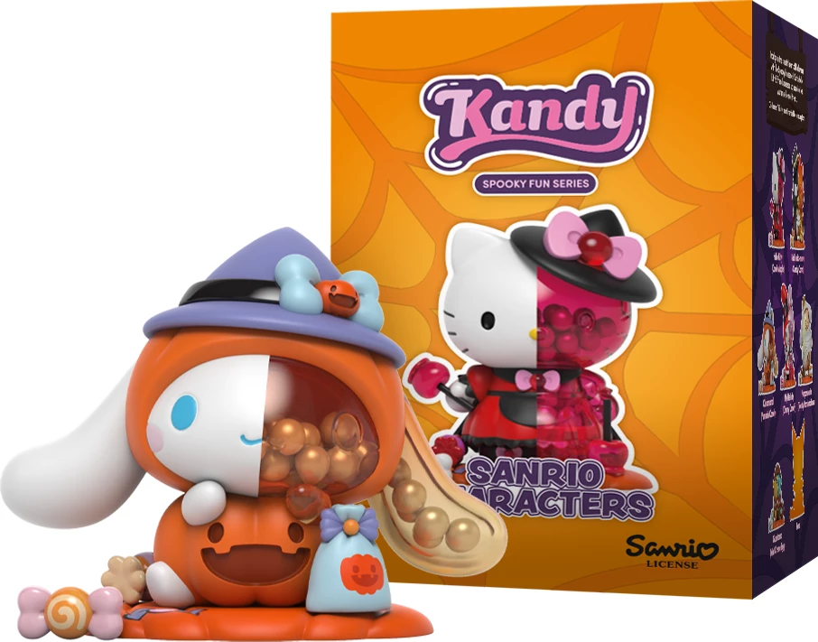 Figurinë koleksioni Mighty Jaxx Kandy x Sanrio Spooky Fun Series, kuti surprizë