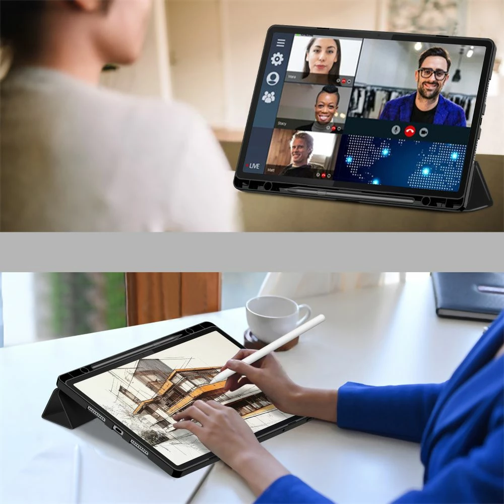 Mbështjellës tablet Tech-Protect SC Pen Case për Lenovo Idea Tab Pro / Pro MT 12.7 TB-373, i zi