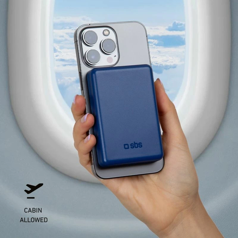 Powerbank SBS TEBB5000MAG1CB, e kaltër, 5000 mAh [Ngjyra: Kaltër]