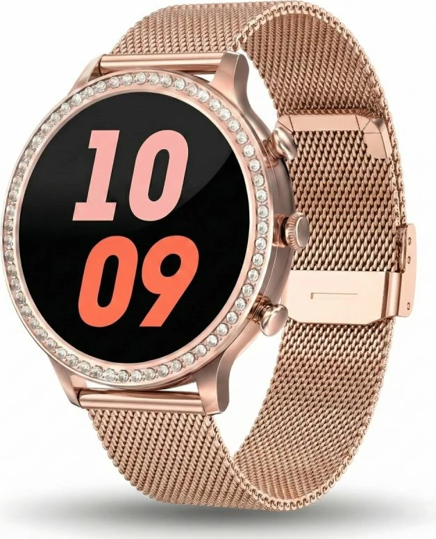 Smartwatch Gravity GT5-8, rrip dhe byzylyk rozë gold