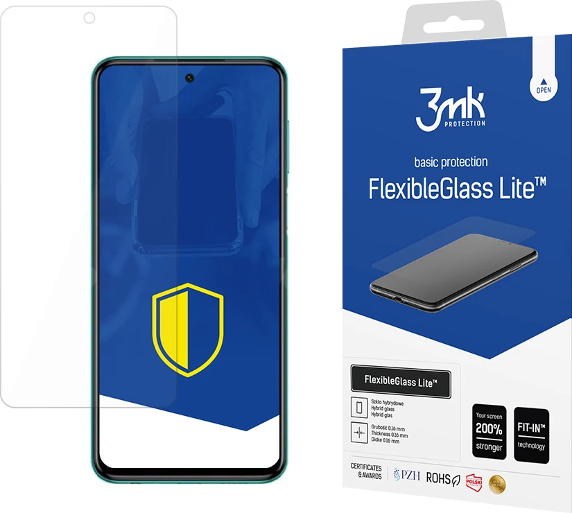 Xham hibrid mbrojtës për ekran, 3mk FlexibleGlass Lite, për Xiaomi Redmi Note 9 Pro 4G, Transparent