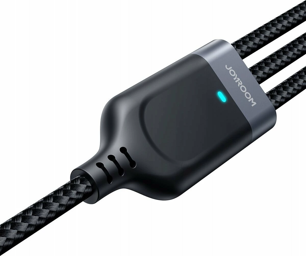 Kabllo USB Joyroom Multi-Use Series S-1T3018A18 (JYR842) 3-në-1 USB-A në USB-C/microUSB/Lightning 1.2 m, e zezë