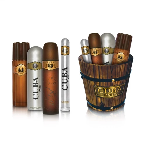 Set Eau de Toilette për meshkuj Cuba Original Gold, 100ml + 35ml, deodorant 200ml, aftershave 100ml