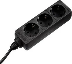 Zgjatues rryme Hama, 3 priza, kabllo 1.4 m, 3500 W, i zi