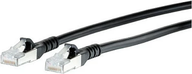 Kabllo rrjeti METZ CONNECT 130845I000-E, Cat6a, 90 m, S/FTP, RJ-45, PoE, e zezë