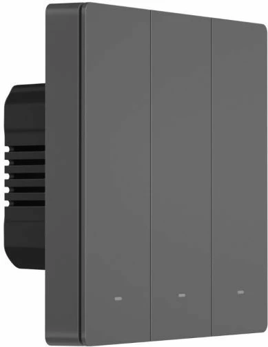 Switch muri smart Wi‑Fi SONOFF M5-3C-86, 3-kanal (triple), EU 86, gri e errët