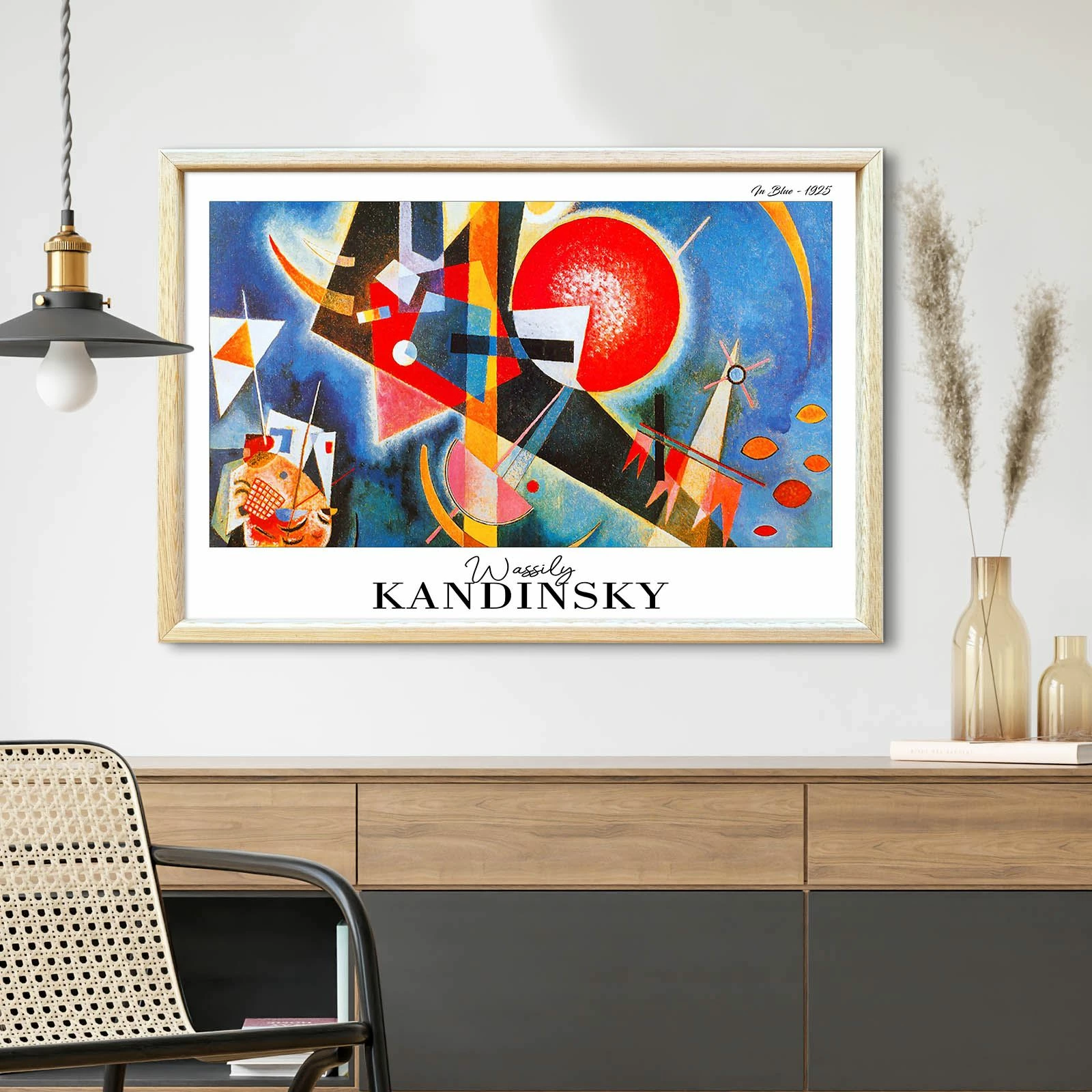 Pikturë dekorative me kornizë Wallity, 4262AHSKANDINSKY-015, shumëngjyrëshe, 42x62cm