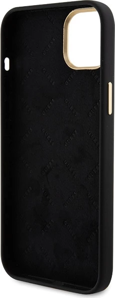 Mbështjellës Guess Silicone Logo Strass 4G për iPhone 15 Plus / 14 Plus 6.7", Zi