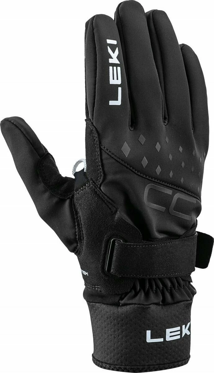 Doreza skijimi Leki CC Shark 9.0, madhësi 9, MF Touch, të zeza