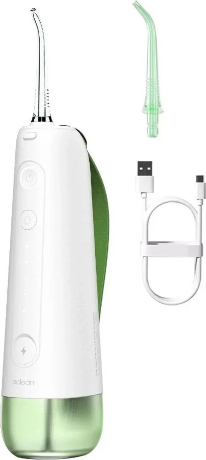 Irigator dhëmbësh Oclean W10, 2 këshilla, bardhë-jeshil