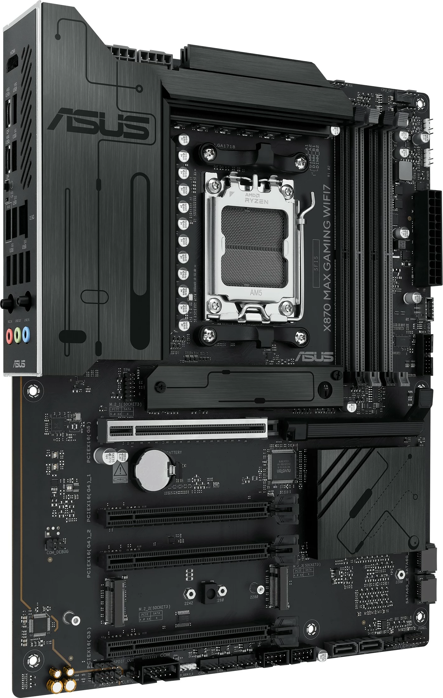 Pllakë amë ASUS X870 MAX GAMING WIFI7, Socket AM5, DDR5, ATX, Wi-Fi 7, e zezë