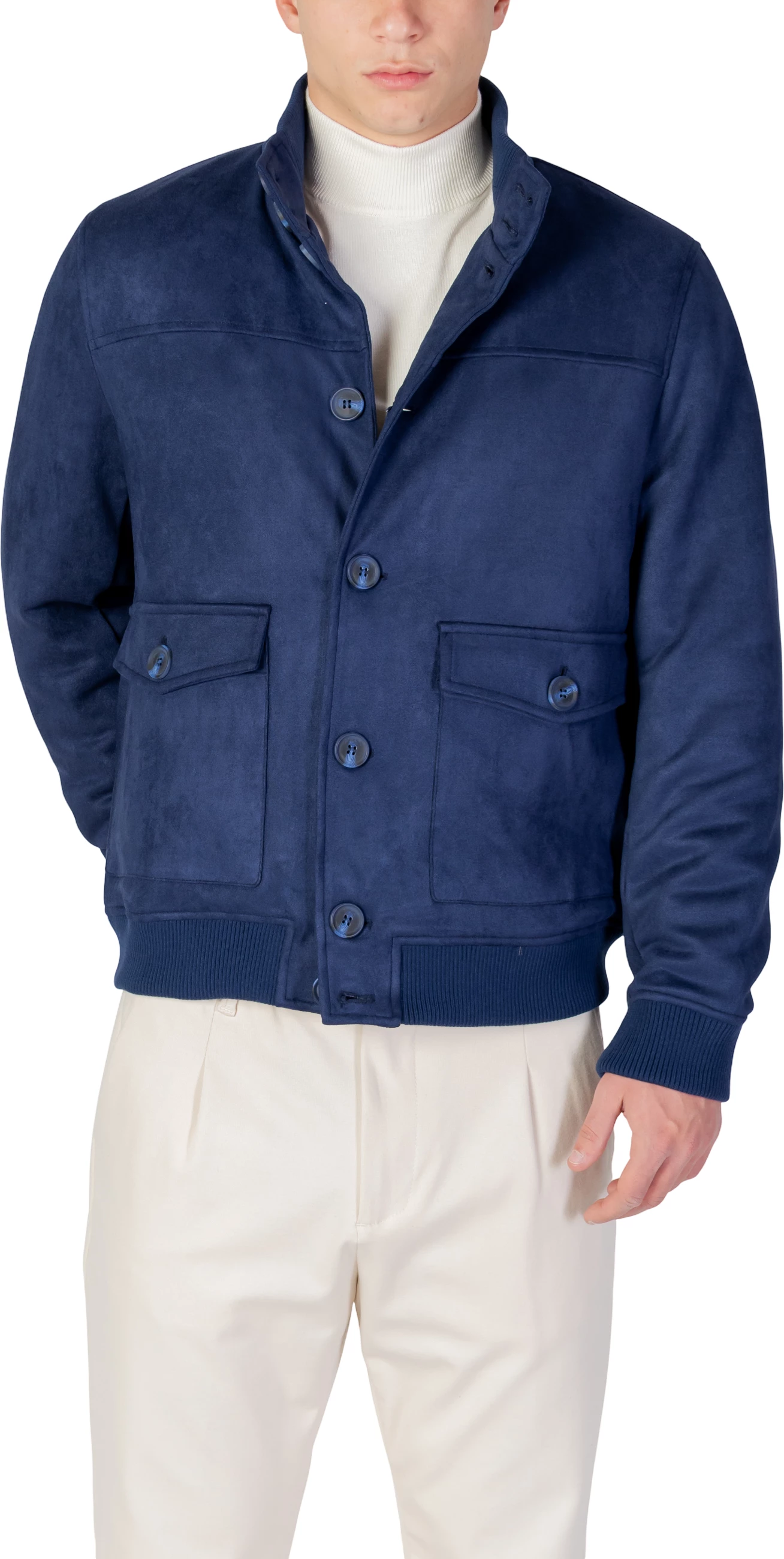 Jakne për meshkuj YOS Giubbino Suede 2751, blu e çelët [Madhësia: XL]