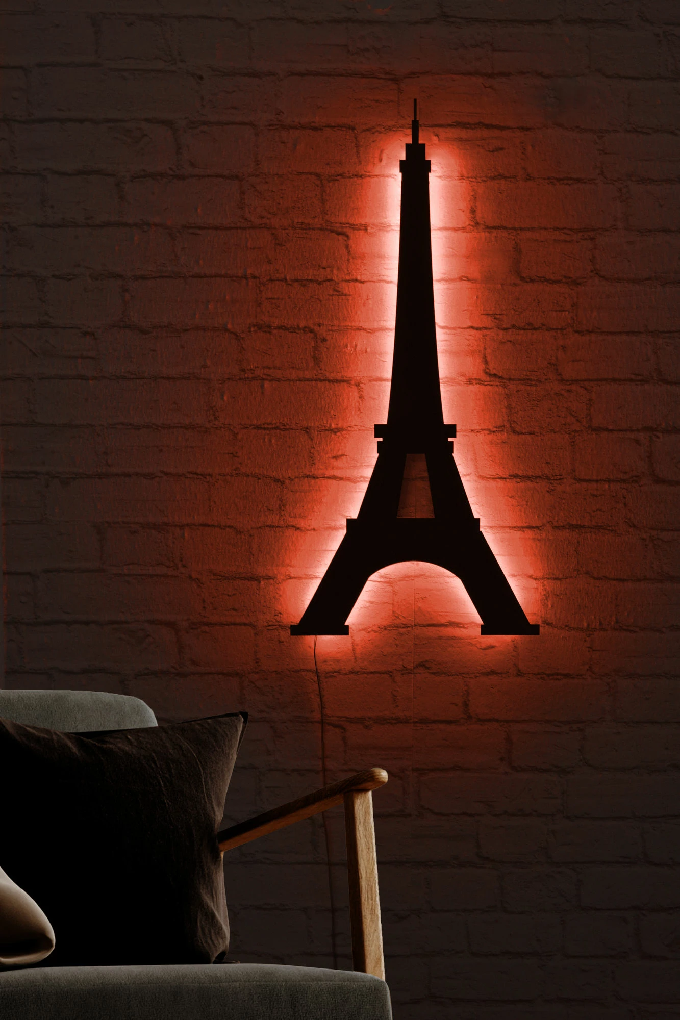 Dritë dekorative LED, formë Kulla Eiffel, e kuqe