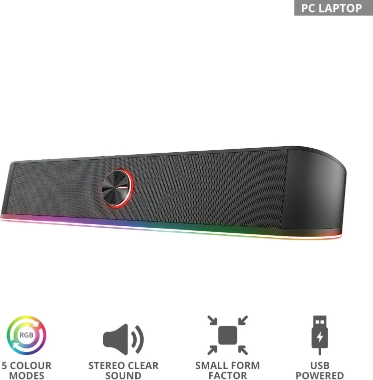 Bokse Trust GXT 619 Thorne, 2.0 kanale, 6 W, të zeza