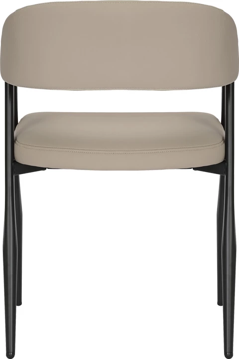 Karrige e ulët Sezan, lëkurë PU, ngjyrë gri-bezhë, 56x55x78cm