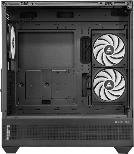 Kasë CHIEFTEC VISTA GT-01B-OP ATX Midi Tower, tempered glass, 3x 120mm A-RGB fan, USB-C/USB 3.0, e zezë