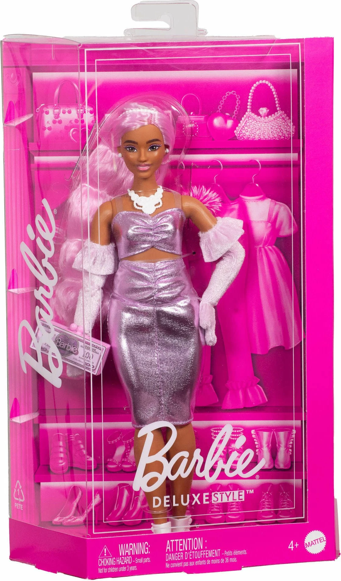 Kukull Barbie Mattel Deluxe Style #1 HYV25 me aksesorë, rozë