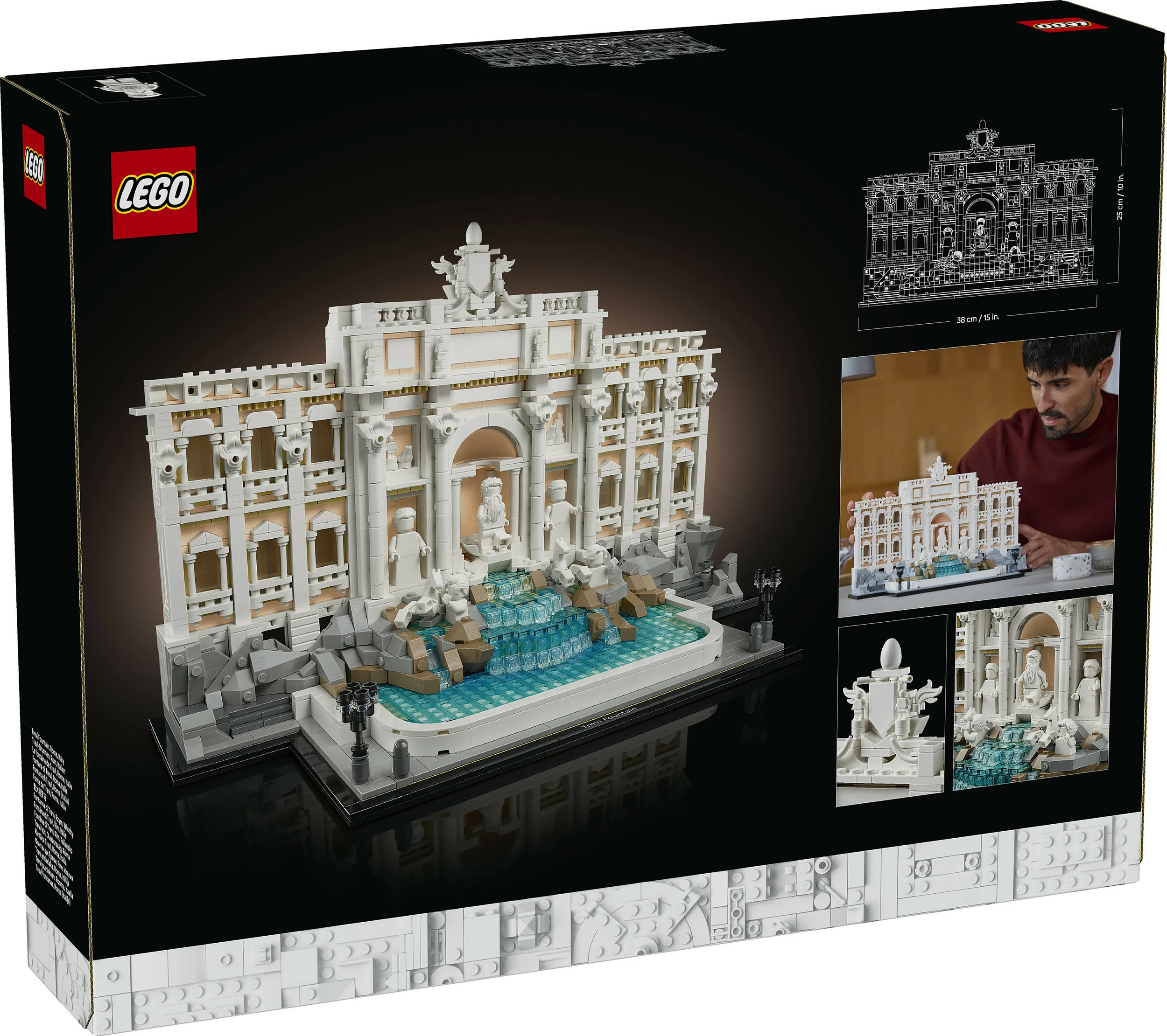 Set ndërtimi LEGO Trevi Fountain, 1880 copë, plastikë, shumëngjyrësh