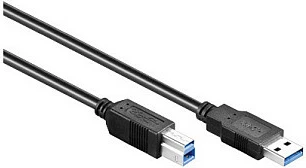 Kabllo USB 3.0 GoodConnections A-B, 0.5 m, e zezë