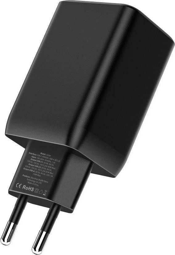 Karikues universal Tech-Protect C65W, 65W, 2x USB-C PD, 1x USB-A QC 3.0, i zi