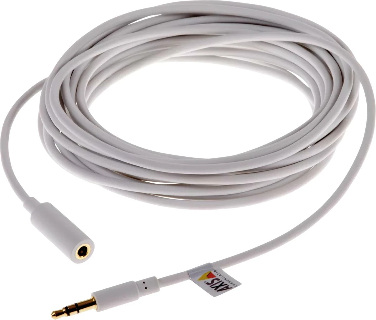 Kabllo zgjatuese audio Axis 01589-001, 3.5mm mashkull-femër, 5m, e bardhë