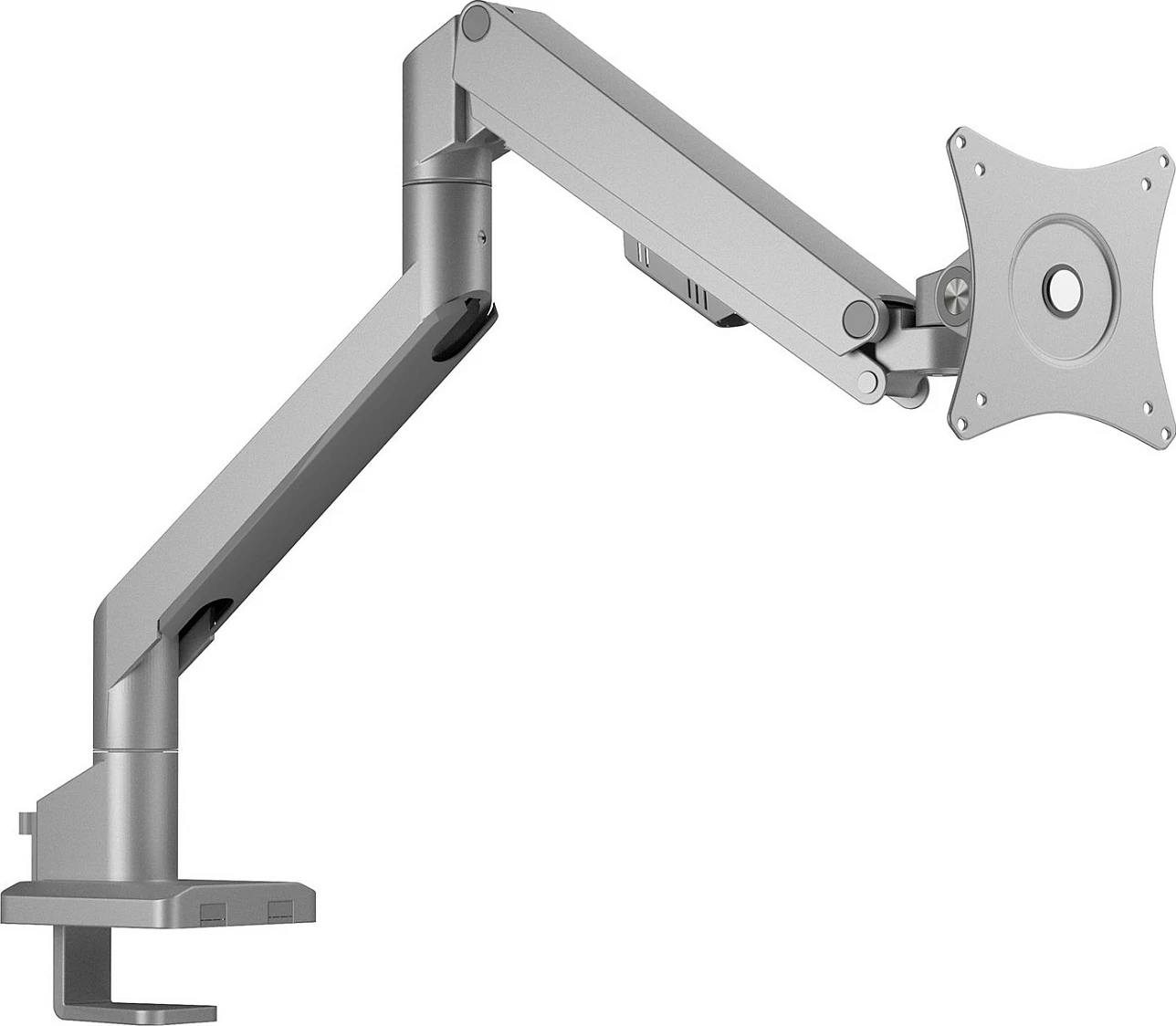 Mbajtëse monitori ICY BOX IB-MS523-T, për monitor deri 32", VESA 75x75/100x100, gas spring, gri/argjend