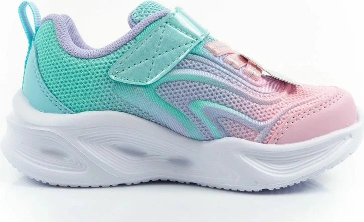 Atlete për fëmijë Skechers S Lights Sola Glow Color Breeze, turkuaz